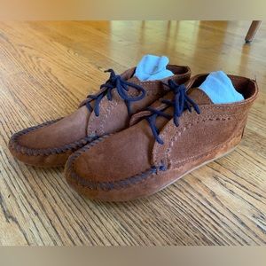 Minnetonka boot moccasin brown leather 8